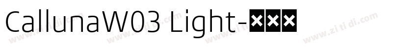 CallunaW03 Light字体转换
